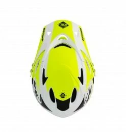 Marque Casque Intégral Kenny® Down Hill - Blanc/Jaune Fluo -PIÈCES DE VÉLO Soldes casque downhill white neon yellow 2