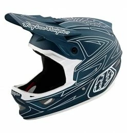Marque Casque Intégral Troy Lee Design® D3 Fiberlite Spiderstripe - Bleu