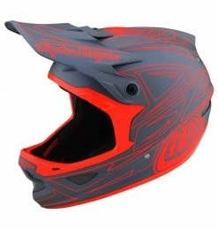 Marque Casque Intégral Troy Lee Design® D3 Fiberlite Spidertripe - Gris/Rouge
