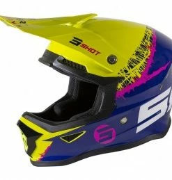 Marque Casque Intégral Shot® Storm KID - Violet/Jaune