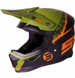 Marque Casque Shot Furious Storm Black Kaki Orange Matt