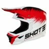 Marque Casque Intégral Shot® Furious Versus KID - Blanc/Rouge