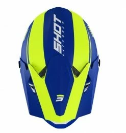 Marque Casque Intégrale Shot® Rogue United - Bleu/Jaune Fluo -PIÈCES DE VÉLO Soldes casque shot rogue united blue neon yellow glossy 5