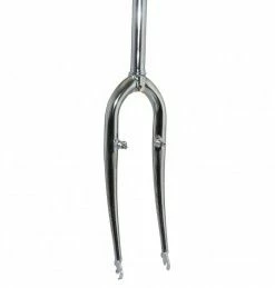Marque Fourche Vtt 26'' Rigide Cintree Acier Chrome Avec Tasseaux Pivot Lisse 250Mm 1''1-8 - 28,6Mm Exterieur