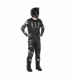 Marque Maillot Fly® Kinetic K221 2021 KID - Noir/Gris -PIÈCES DE VÉLO Soldes maillot fly kinetic k221 2021 noirgris 2