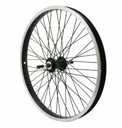Marque Roue Bmx 20" Arriere Noir Moy Alu Noir 48T. Axe De 10