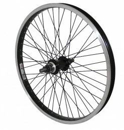 Marque Roue Bmx 20" Arriere Noir Moy Alu Noir 48T. Axe De 14