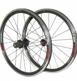 Marque Roues Route 22" A Blocage Cassette 10-9-8 Vitesses P2R Noir Double Paroi (Avant + Arriere) 470-23