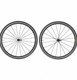 Marque Roues Route 700 Mavic Cosmic Elite Noir 11V. Compatible 10 Vitesses Shimano (Avant + Arriere) - Serie Limitee Sans Pneus -